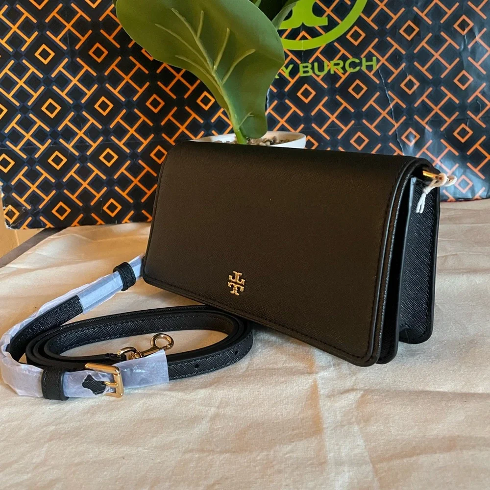 New, authentic tory burch Emerson mini crossbody bag black - Picture 2 of 11